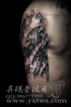 欧美机械臂纹身