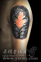 欧美彩色3D纹身