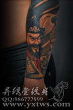 三国人物张飞纹身