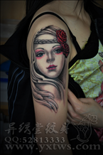 美女肖像纹身