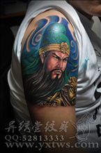 三国人物关公纹身